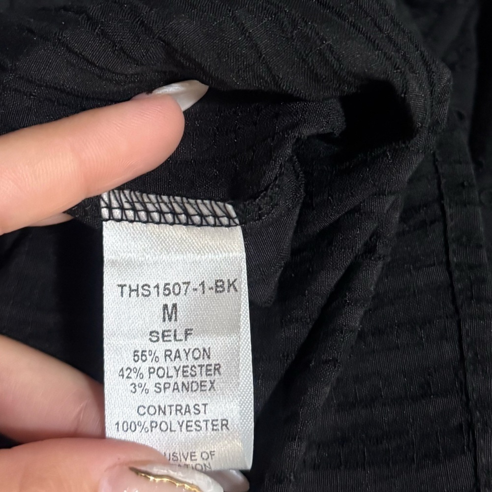 THML Women’s Top Puff sSeeves, Eyelet Embroidery Details - Picture 6 of 7